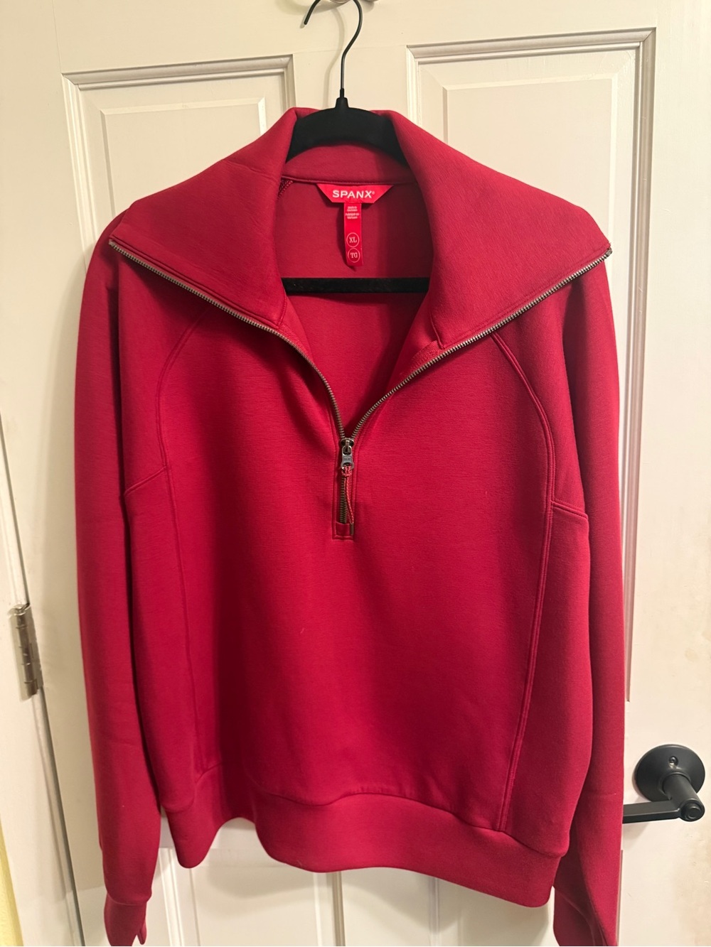 SPANX Women’s Air Essentials Red Merlot Half-Zip